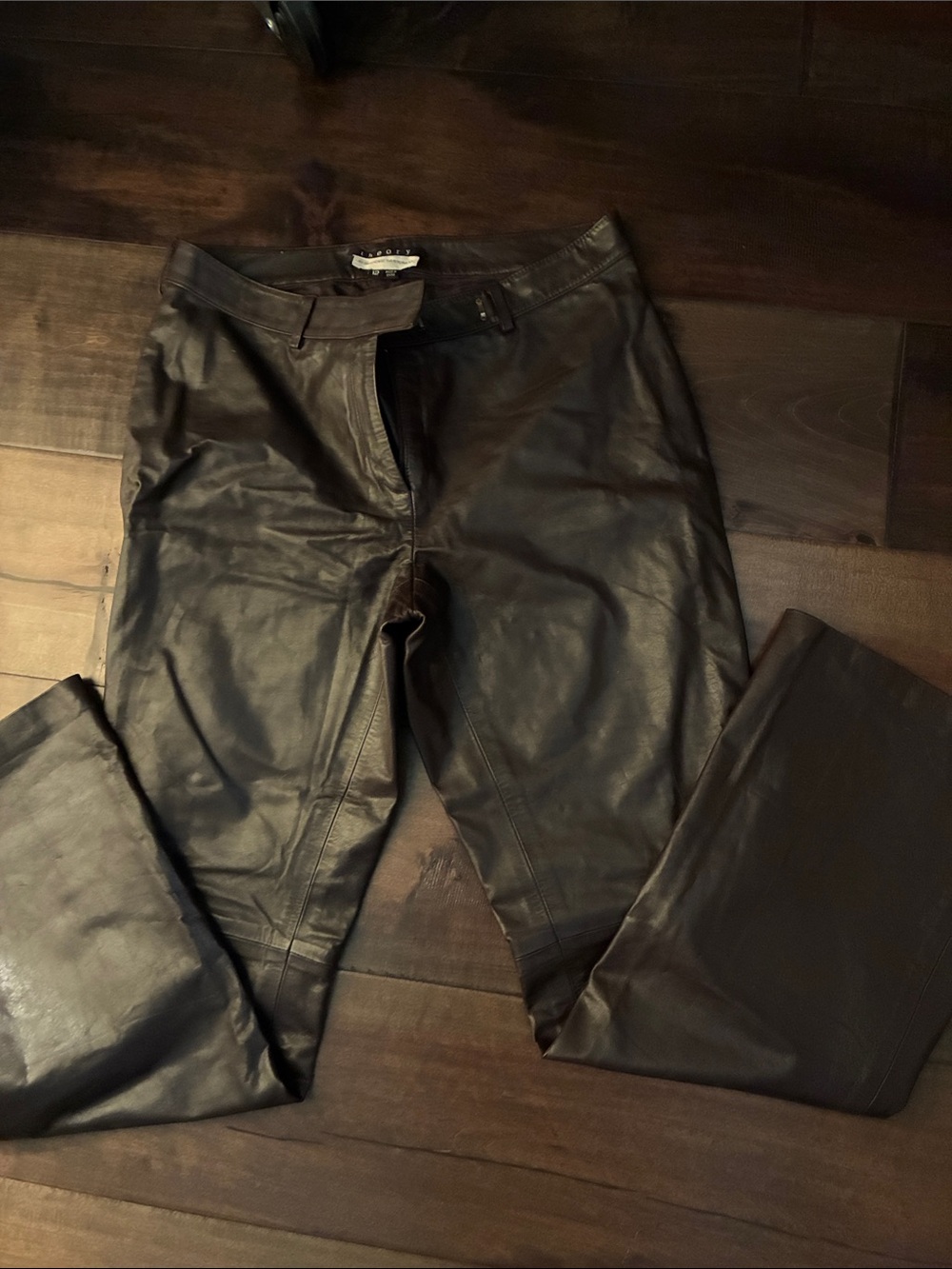 Bergdorf Goodman Brown Leather Pants